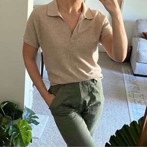 Everlane Cotton Merino Wool Short Sleeve Sweater